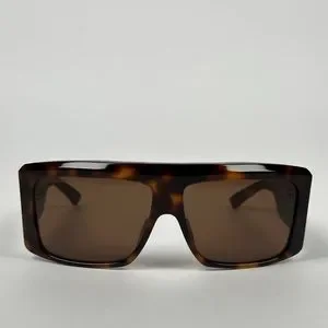 Balenciaga BB0002S Oversized Mask Style Sunglasses Tortoise Brown Balenciaga | Accessories | Balenciaga Bb002s Oversized Mask  main image 4